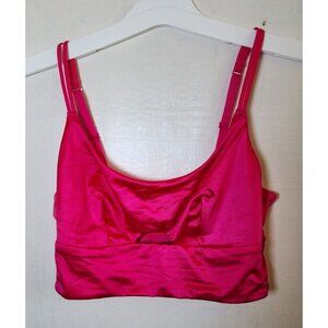 New Auden Women's Pink Keyhole Front Bralette Adjustable Straps Size XS